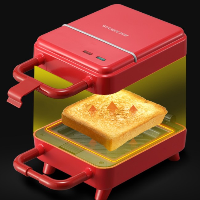 迈卡罗MACAIIROOS 双面烘烤效率高 省时省电 烤盘一键拆卸 不粘涂层 清洗省心 华夫饼机