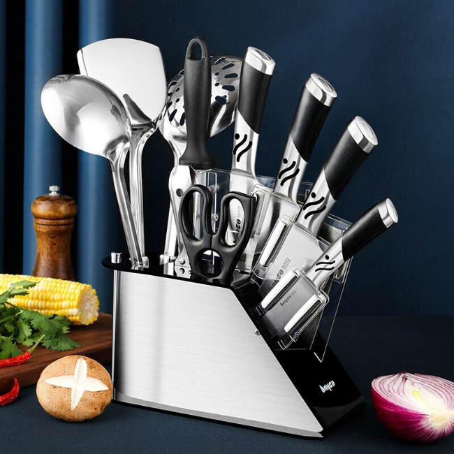 拜格BAYCO 厨房刀具套装不锈钢套刀菜刀套装厨具组合11件套BD2211