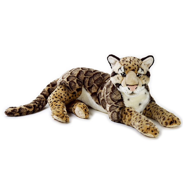 国家地理仿真野生动物玩偶猫科系列毛绒玩具布娃娃云豹小中号生日礼物礼品
