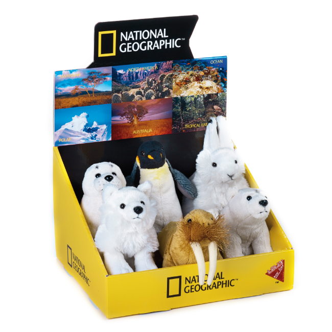 国家地理动物毛绒玩具玩偶生日礼物抱枕布娃娃极地系列6寸