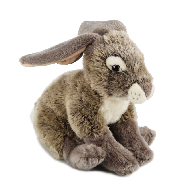 白尾长耳大野兔动物毛绒玩具玩偶生日礼物荒漠系列