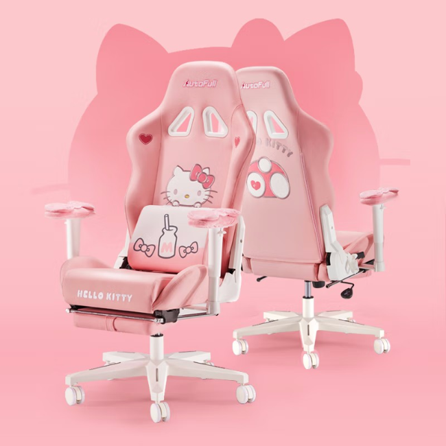 傲风（AutoFull） 三丽鸥联名款女生粉色 电竞椅游戏椅电脑椅 HelloKiityAF102