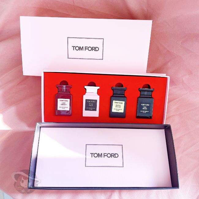TF汤姆福特香水小样四件套粉盒Q版 香水