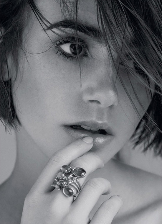 英国女星Lily Collins 时尚短发尽显轻熟女气质 -中国品牌服装网时尚图库频道