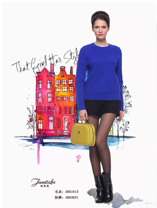 JIMEIDU<em>极美度</em>女装推荐 冬日<em>毛衣</em>造型搭配画
