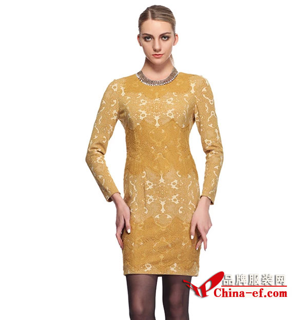 朗姿LIAA LANCY拜占庭复古风系列连衣裙 营造