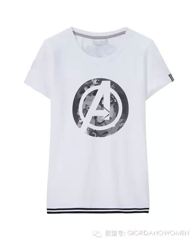 佐丹奴女装:复仇者联盟主题印花纯棉短袖T恤