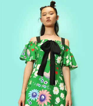 Chictopia,草绿色毛呢外套,草绿色鸡年印花衬衫