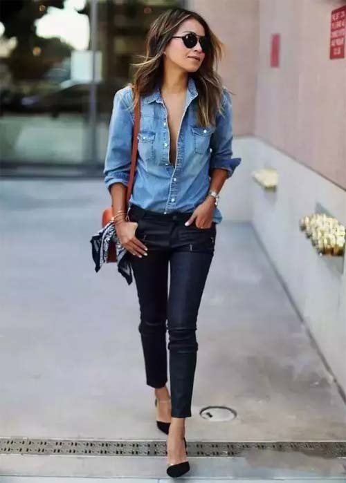 致兴纺织穿搭 自带时髦气质的牛仔衬衫 美得让人移不开眼