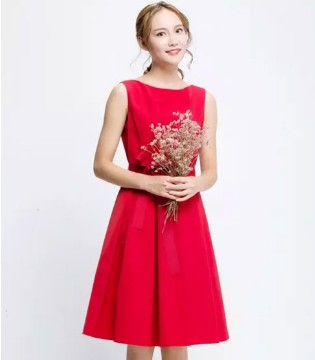 小雏菊碎花裙穿搭,阿莱秋季新品,小碎花连衣裙,红色单品搭配