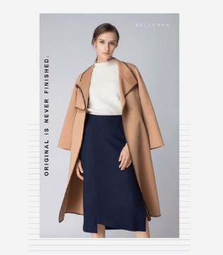 BELLOANN,黑色大衣,BELLO ANN新品