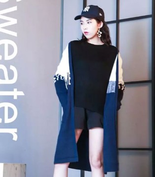 长毛衣开衫,针织连衣裙,纯色毛衣,威丝曼女装