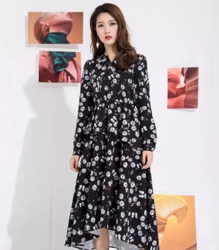 莎斯莱思,莎斯莱思女装,印花连衣裙