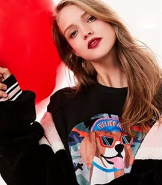 ONLY女装,萌宠卫衣,动物图案外套