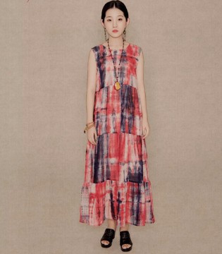 曼茜纱,品牌女装,夏装新品,扎染系列