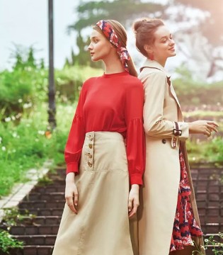品牌服饰,中国红,服装搭配,十八淑女坊