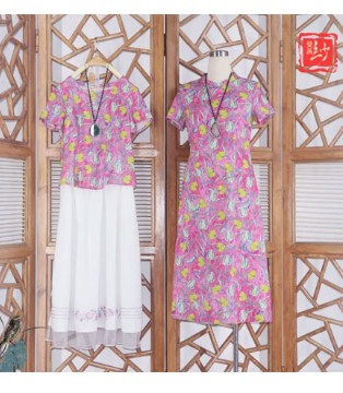 曼茜纱,夏装,玫红色,新品