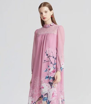 古色女装,粉色,牡丹,女装品牌