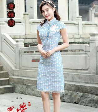 唐雅阁女装,改良旗袍,夏日新款旗袍