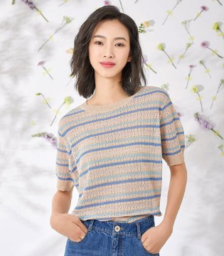 领秀,女装品牌,条纹元素