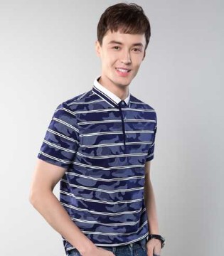 袋鼠男装,商务T恤,时尚修身,夏日新品