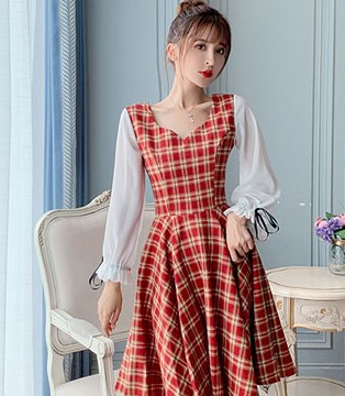 芊伊朵,女装,夏日穿搭,连衣裙,复古