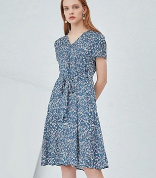 FINITY,女装,蓝色连衣裙,夏日新品