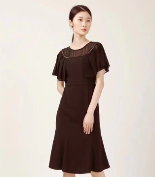 红凯贝尔,女装,黑色连衣裙,夏日新品
