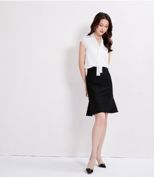 爱依莲,夏日新品,职场穿搭,鱼尾半身裙