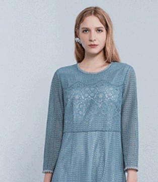 FINITY,女装,蓝色连衣裙,夏日新品