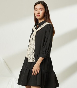 连衣裙,蕾丝披肩,曈行,女装