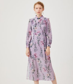 红凯贝尔,印花连衣裙,秋季新品