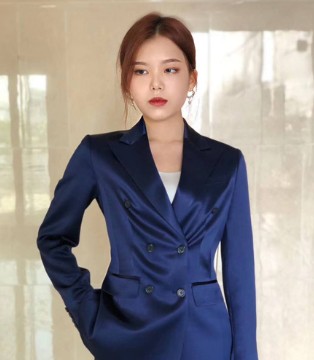 巴蒂米澜,女装,秋季,西装,高级蓝