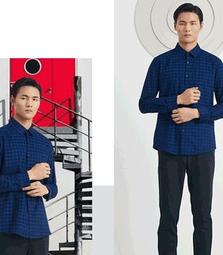 虎都男装,格纹,衬衫
