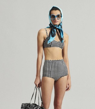 好看到犯规的格纹泳衣 Rachel Comey复古时髦至极！
