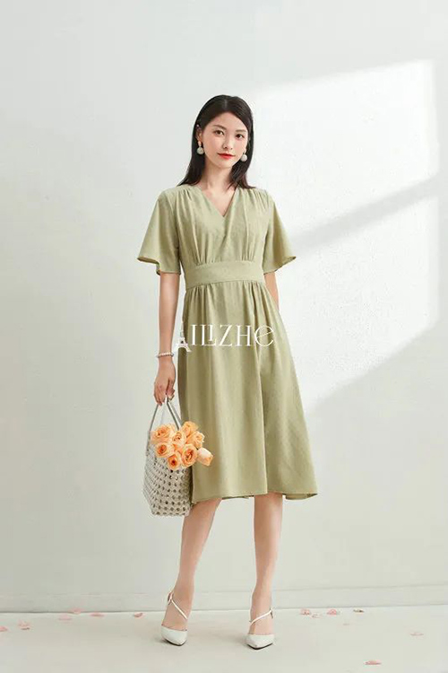 艾丽哲 夏天就要穿绿色 显白清凉感拉满