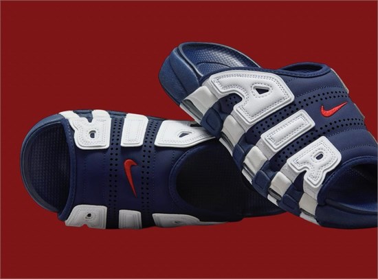 Nike Air More Uptempo Slide拖鞋全新“奥运”配色正式登场