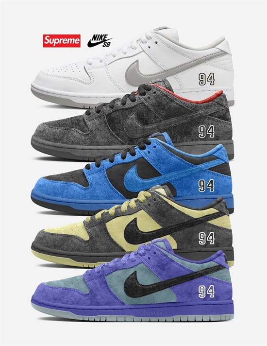 Supreme x Nike SB Dunk Low 新配色系列即将登场