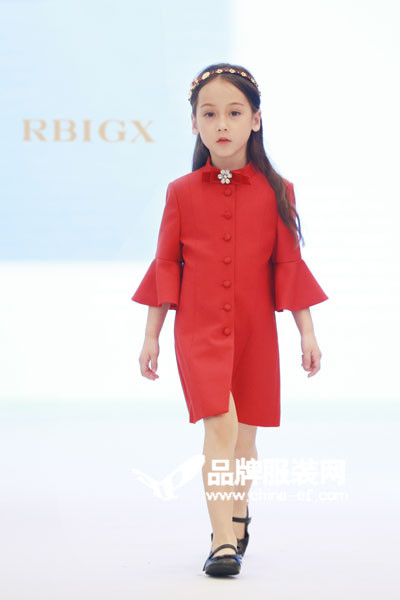 瑞比克RBIGX轻奢童装2017秋季红色精致优雅