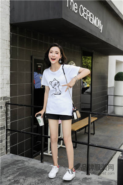 左韩女装2017夏季韩版快时尚T恤