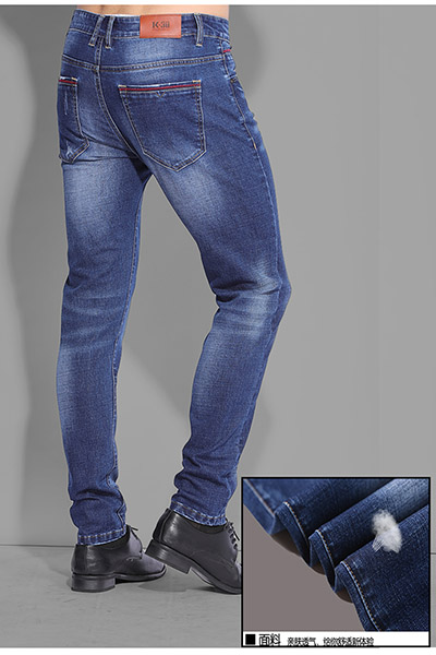 K30牛仔2017冬季新品舒适透气修身男士休闲牛仔裤