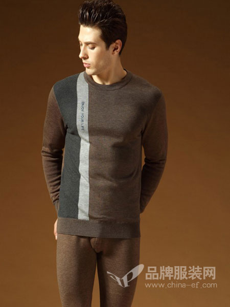 棉莊/卓羽男裝2017新款加厚加絨保暖內衣