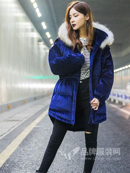 诺诗琪女装2017秋冬茧型加厚保暖呢子大衣