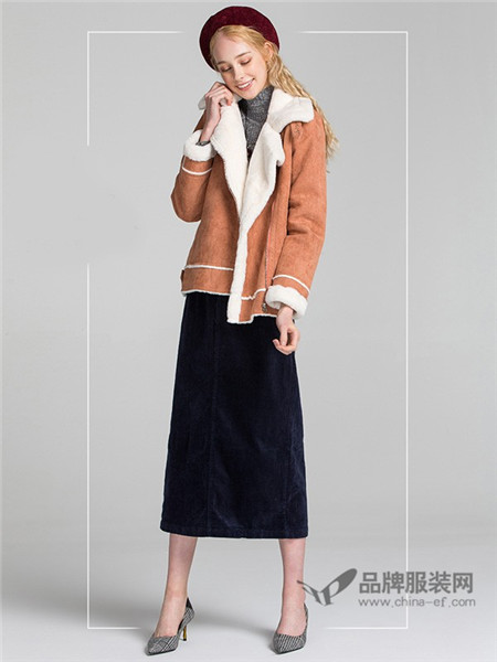 特芙娜女装2017秋冬新品时尚复合短外套