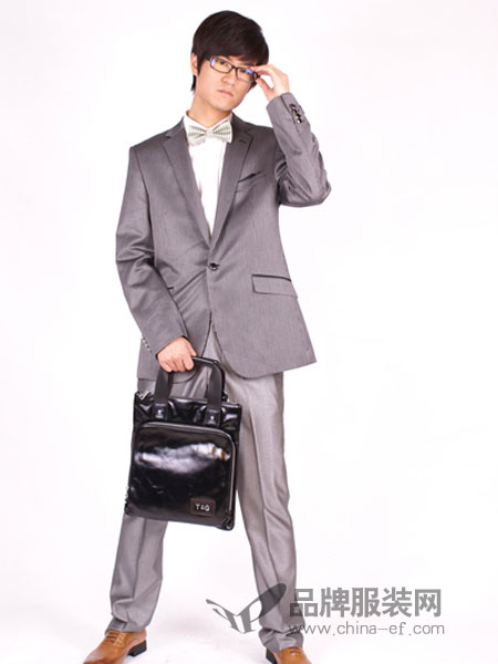 T&G坦托格雷）男装灰色韩版修身型西服商务单西套装