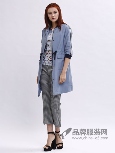兰黛 赫本女装棒球式韩版单排扣中长款开衫
