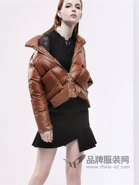 THAT'S ALL女装2017秋冬韩版高领茧型小个子外套
