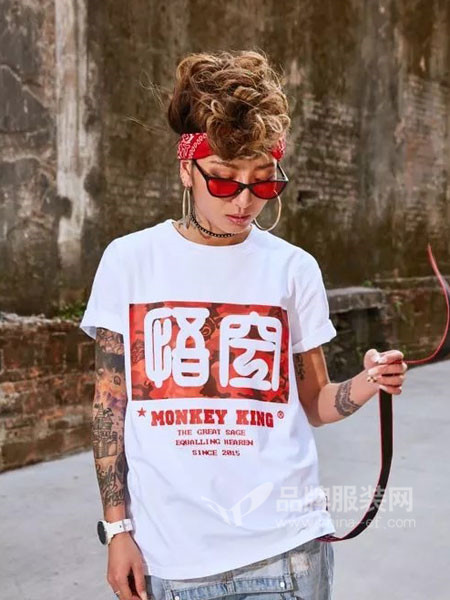 Monkey King休闲2018春休闲个性短袖T恤