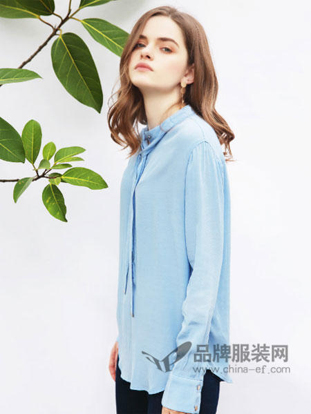 樊羽女裝2018春夏松簡(jiǎn)約通勤職業(yè)裝工作服正裝襯衣