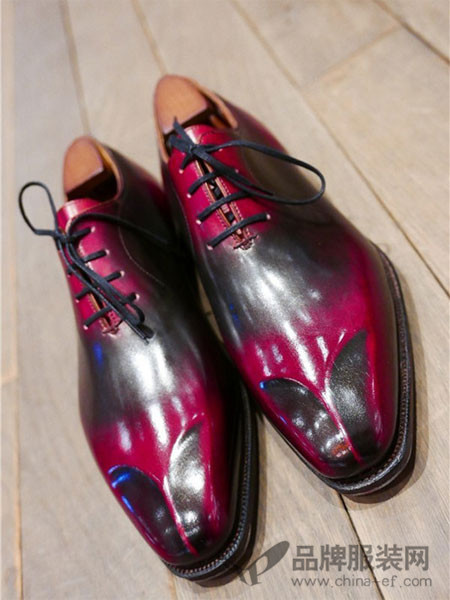Corthay鞋子时尚系列品牌紫色皮鞋新品